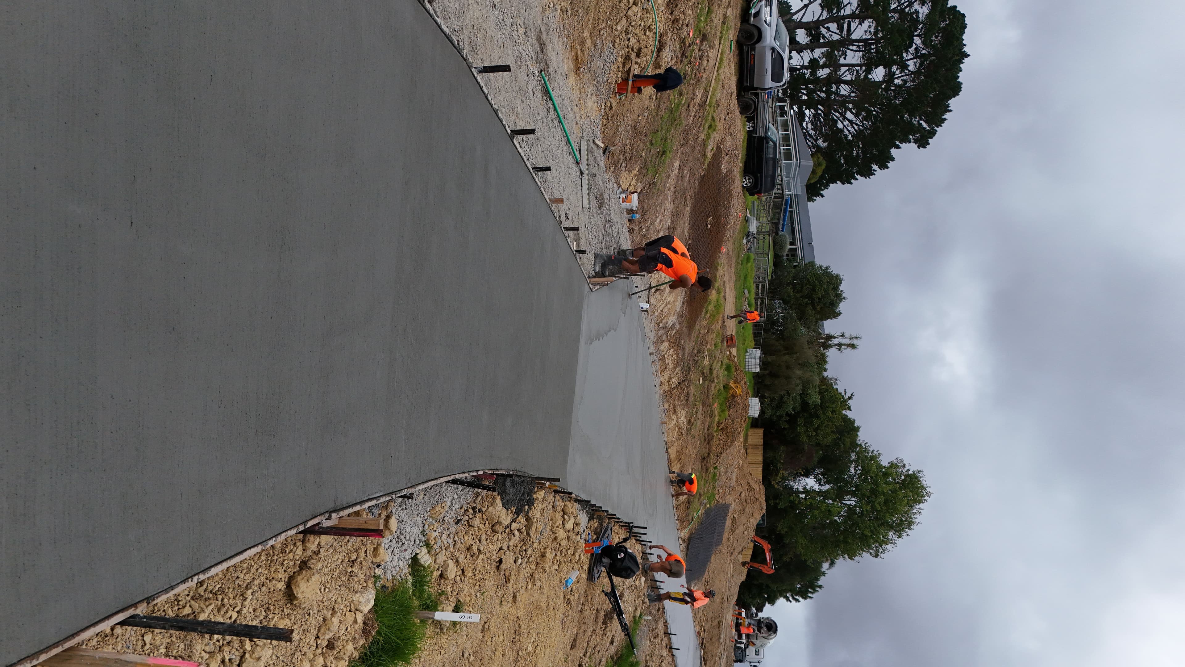 Bromley Group crew laying fresh asphalt pavement in Auckland
