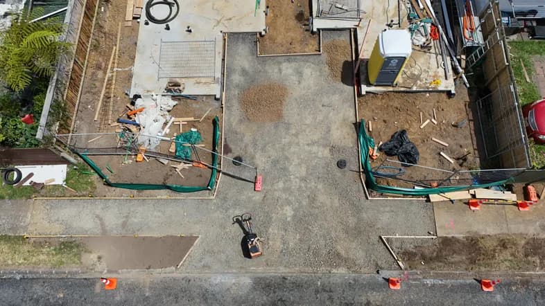 Concrete kerb and channel, Auckland subdivision